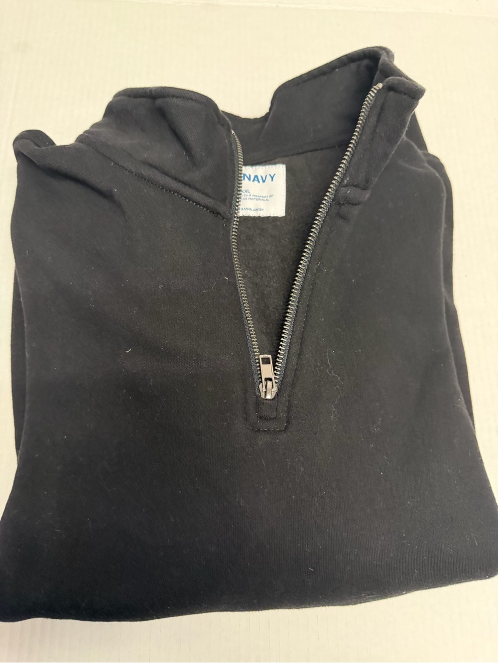 Old Navy Men’s Black Quarter-Zip Pullover Hoodie